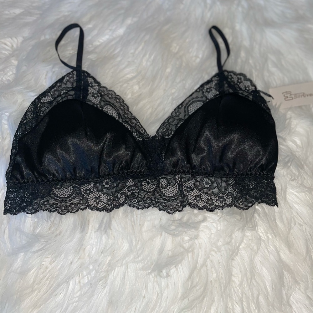 silky black bralette